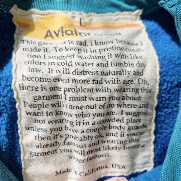 Aviator Nation Unisex L crew neck Tropical Sweatshirt - Picture 11 of 13